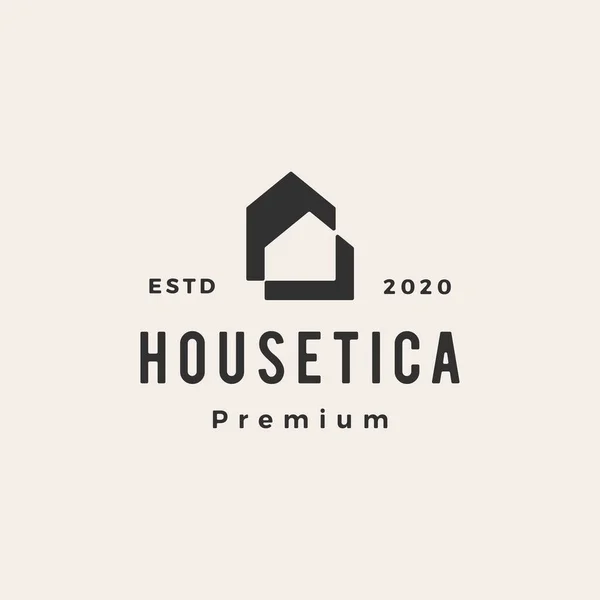 Dům Domů Hypoteční Střecha Architekt Hipster Vintage Logo Vektor Ikona — Stockový vektor
