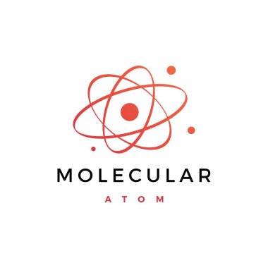 Atom moleküler logo vektör çizimi