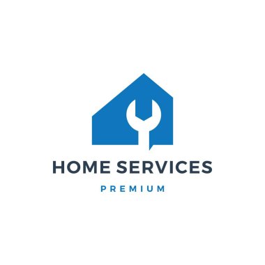 ev servisi logo vektör illüstrasyonu