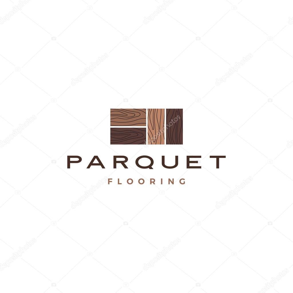 Wood parquet flooring vinyl hardwood granite tile logo vector icon illustration