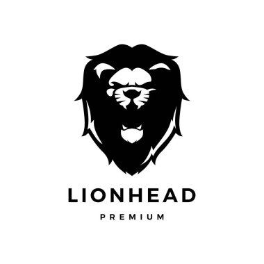 Aslan başı logo vektör illüstrasyonu