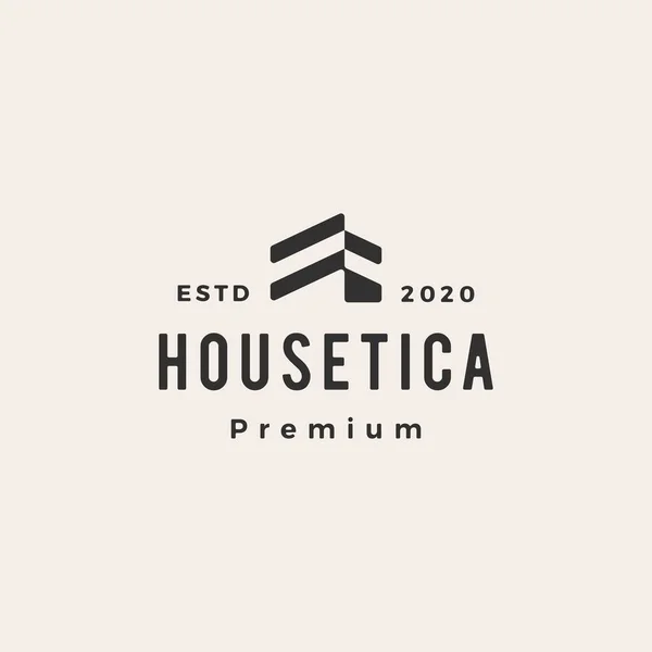 Casa Casa Hipoteca Techo Arquitecto Hipster Vintage Logo Vector Icono — Archivo Imágenes Vectoriales