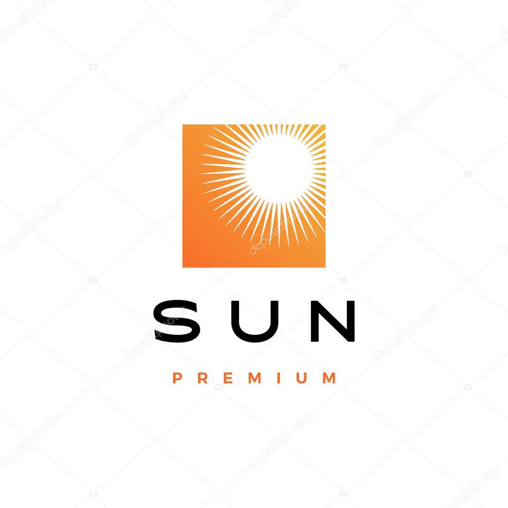Sun logo vector icon illustration