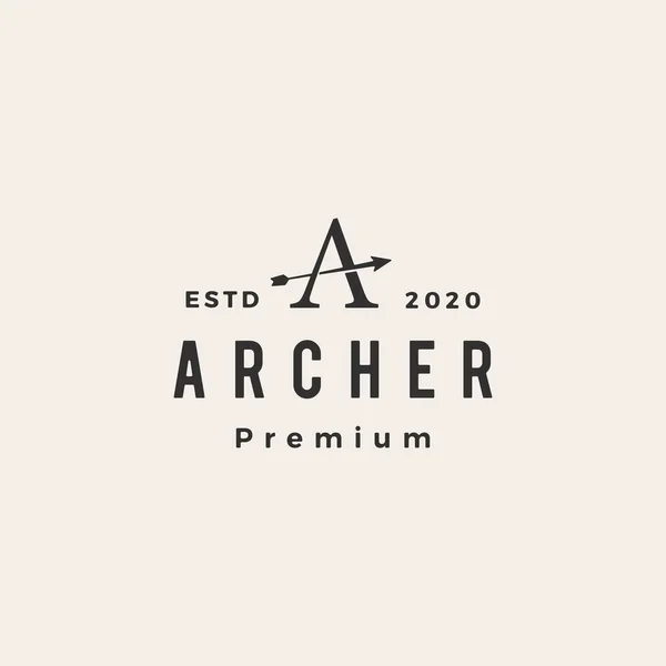 Archer Health Hipster Vintage Logo Vector Icon Illustration — Stock Vector