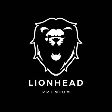 Aslan başı logo vektör illüstrasyonu