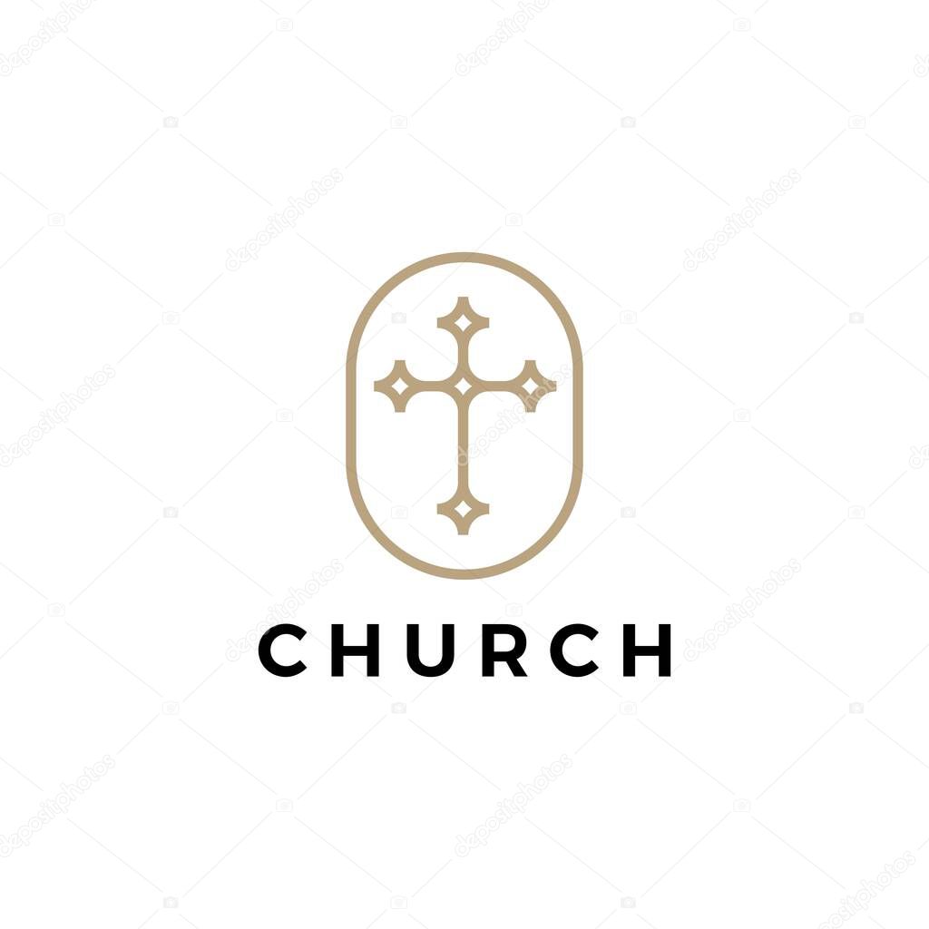 Church logo vector icon illustration