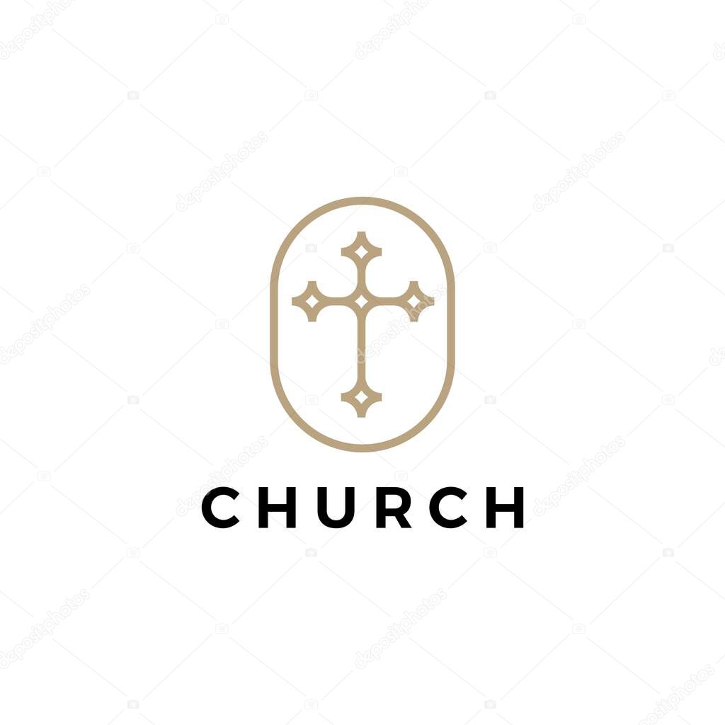 church logo vector icon illustration