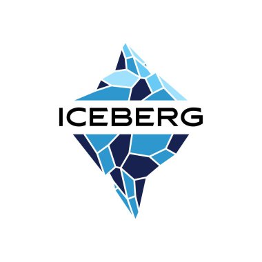 iceberg mount logo vektör illüstrasyonu