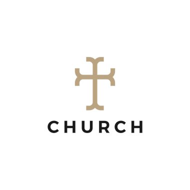 kilise logo vektör resimleme