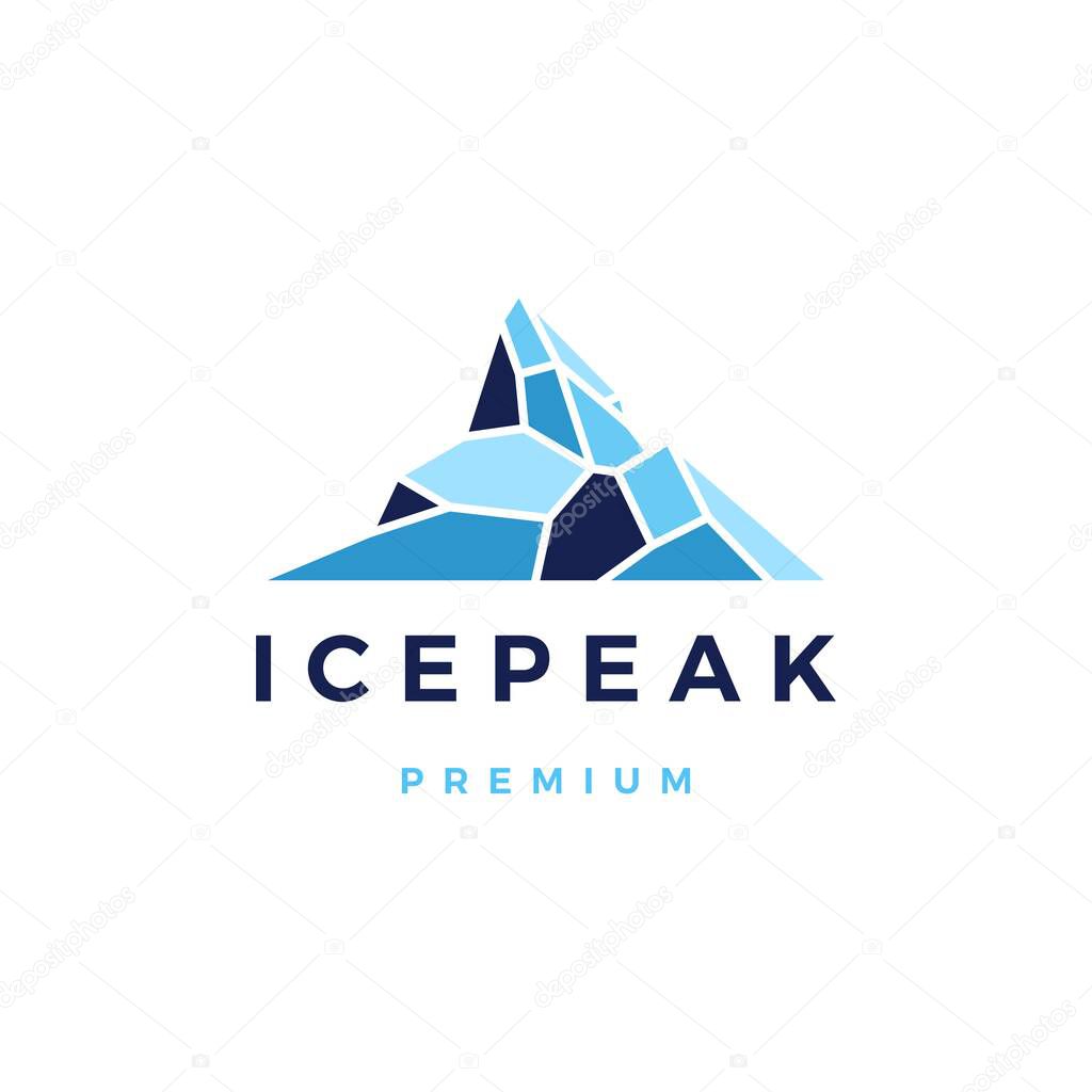 Icepeak mount logo vector icon illustration