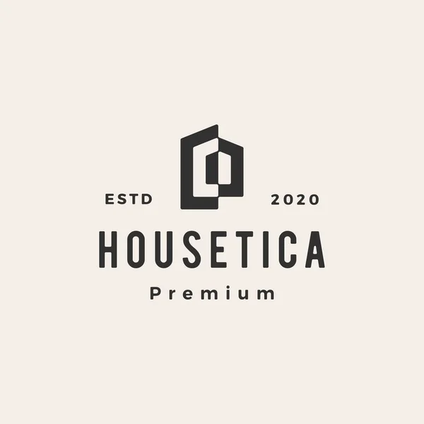 Casa Casa Hipoteca Techo Arquitecto Hipster Vintage Logo Vector Icono — Archivo Imágenes Vectoriales