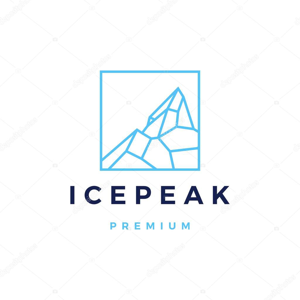 Icepeak mount logo vector icon illustration