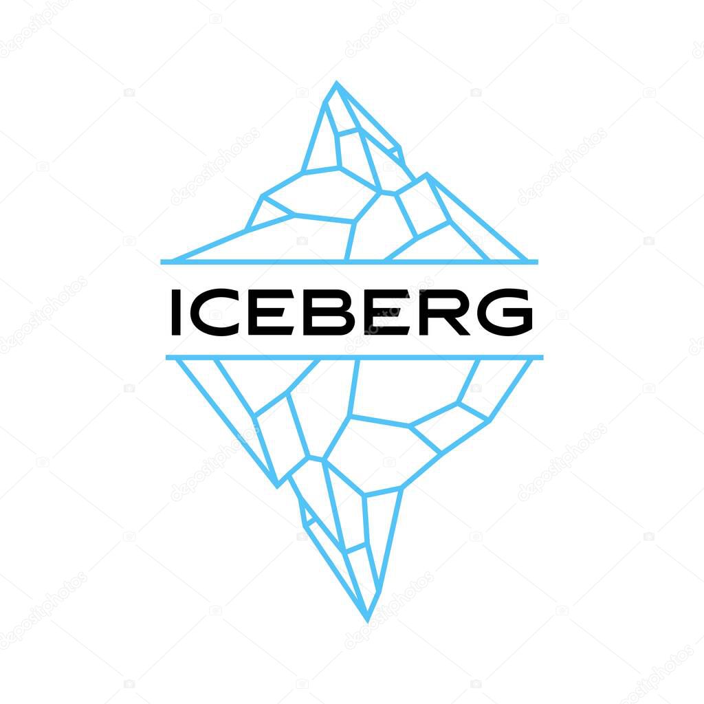 Iceberg mount logo vector icon illustration