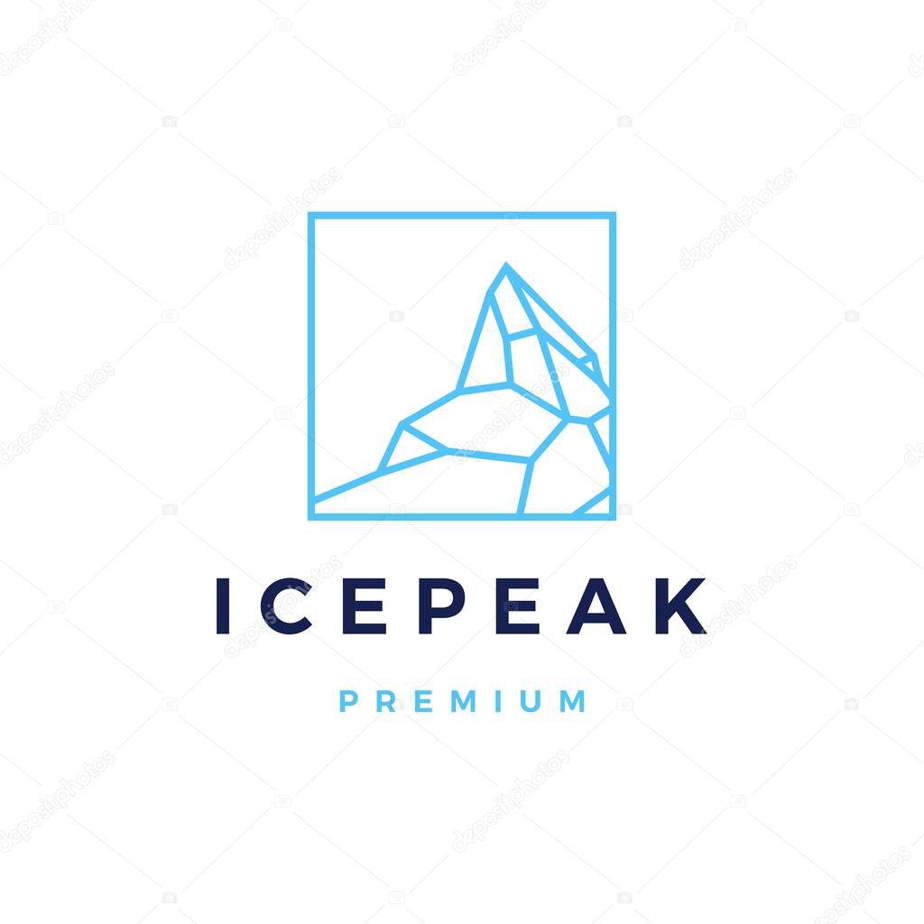 Icepeak mount logo vector icon illustration