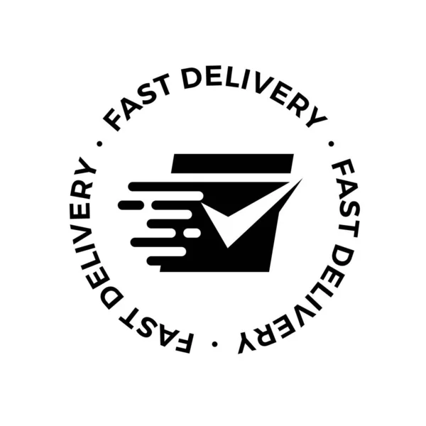 Hızlı Dağıtım Logo Vektör Illüstrasyonu Gönderiliyor — Stok Vektör