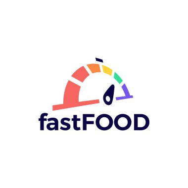 fast food teslimatı logo vektör simgesi illüstrasyonu