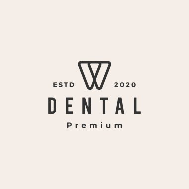 Diş hippi klasik logo vektör çizimi