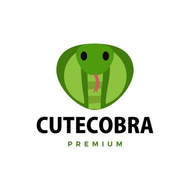 Kobra düz logo vektör çizimi