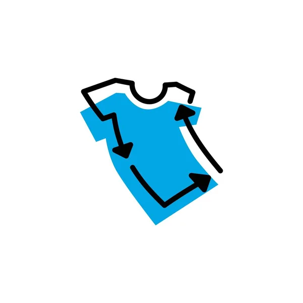 Tee Recycle Logo Vector Icon Illustration — Stock Vector