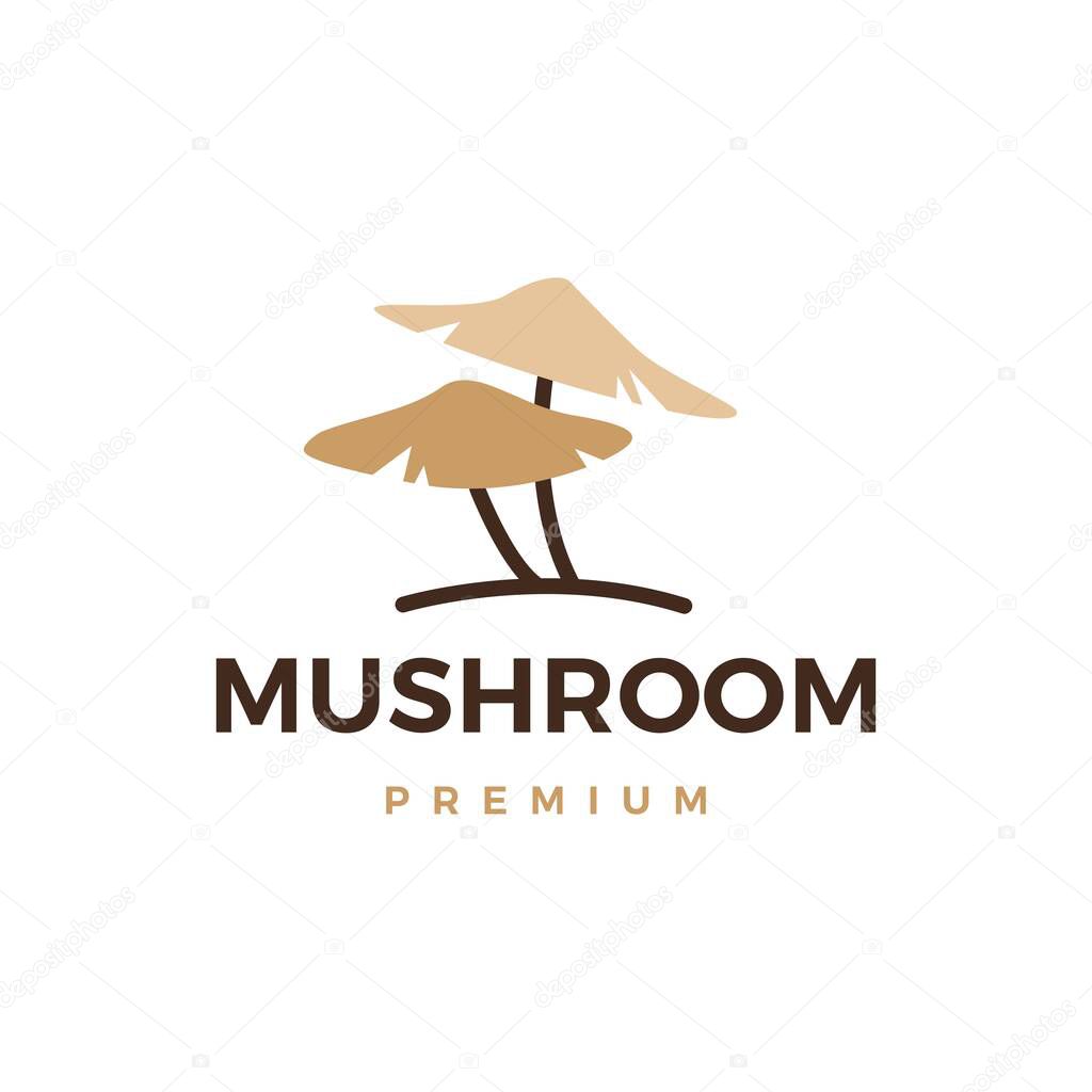 Mushroom logo vector icon illustration