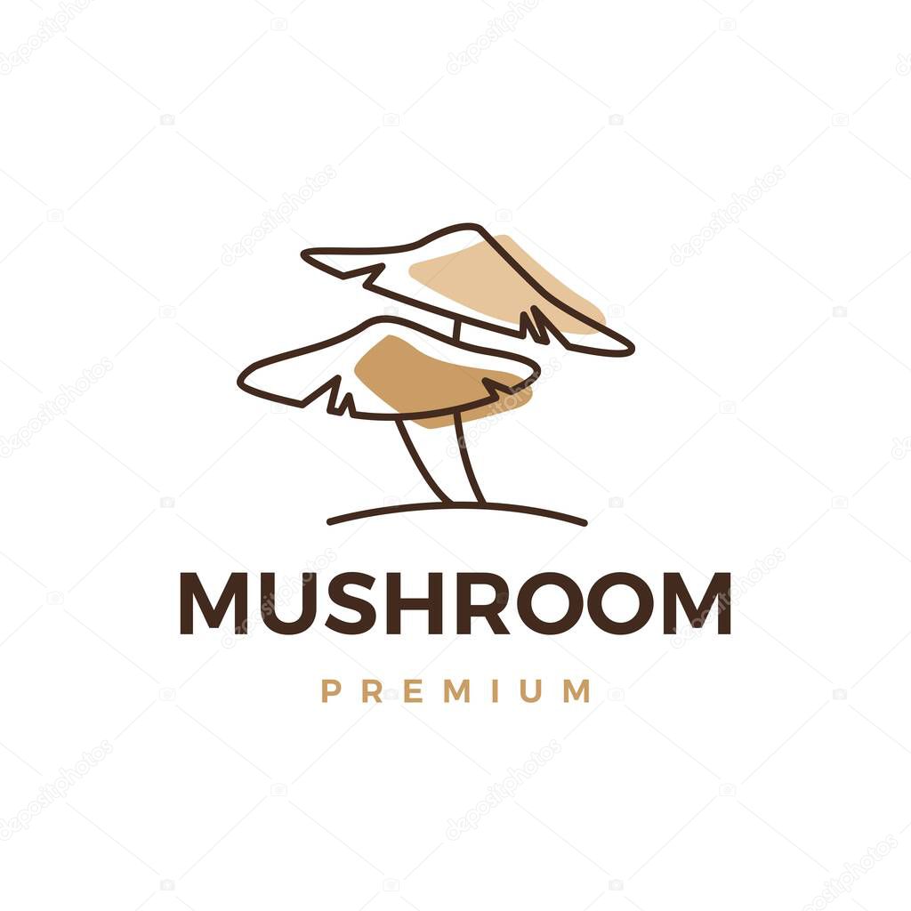 Mushroom logo vector icon illustration