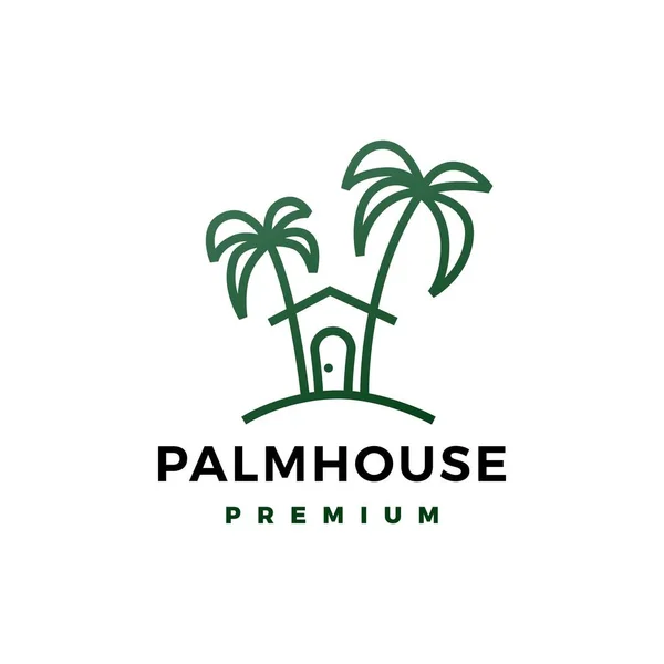 Logo Palm House Vector Icono Ilustración — Vector de stock