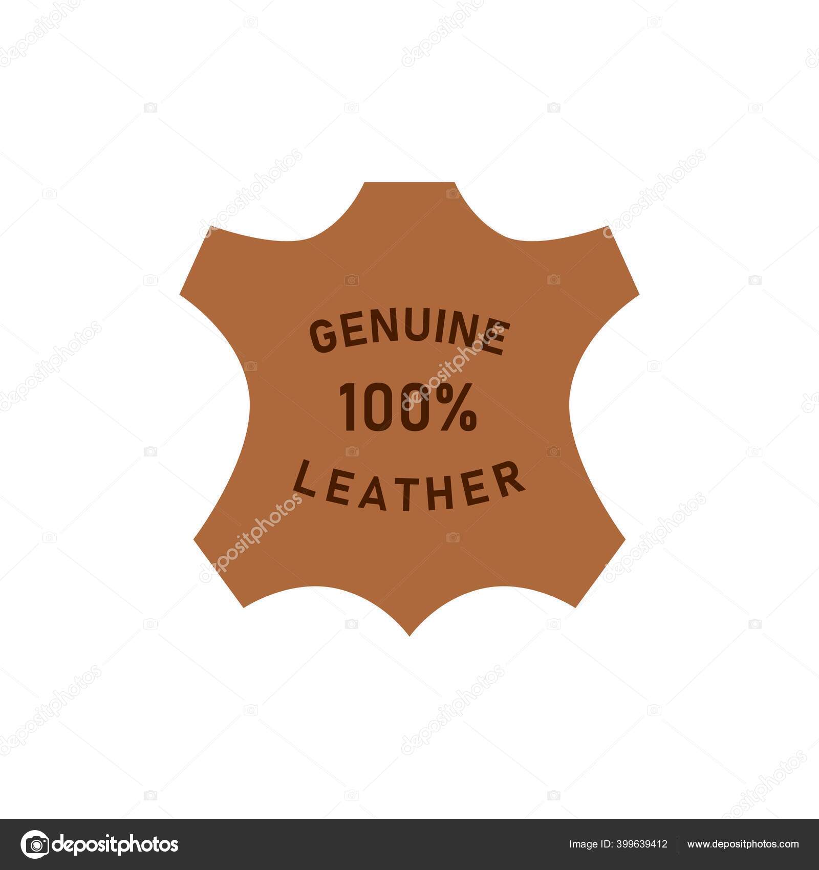 100 Percent Genuine Leather Logo Vector Icon Illustration Stock Vector Image by ©gagavastard