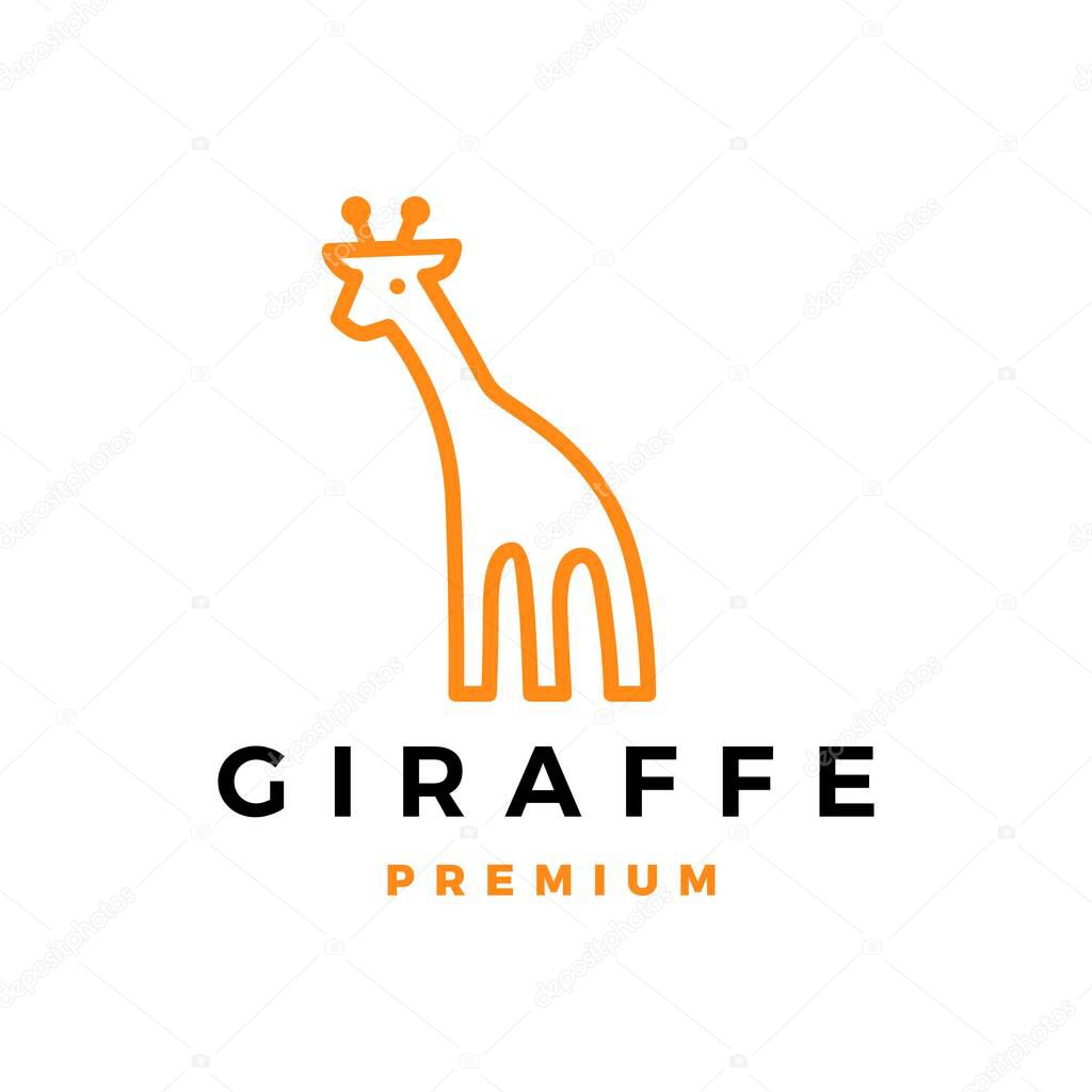 Giraffe logo vector icon illustration