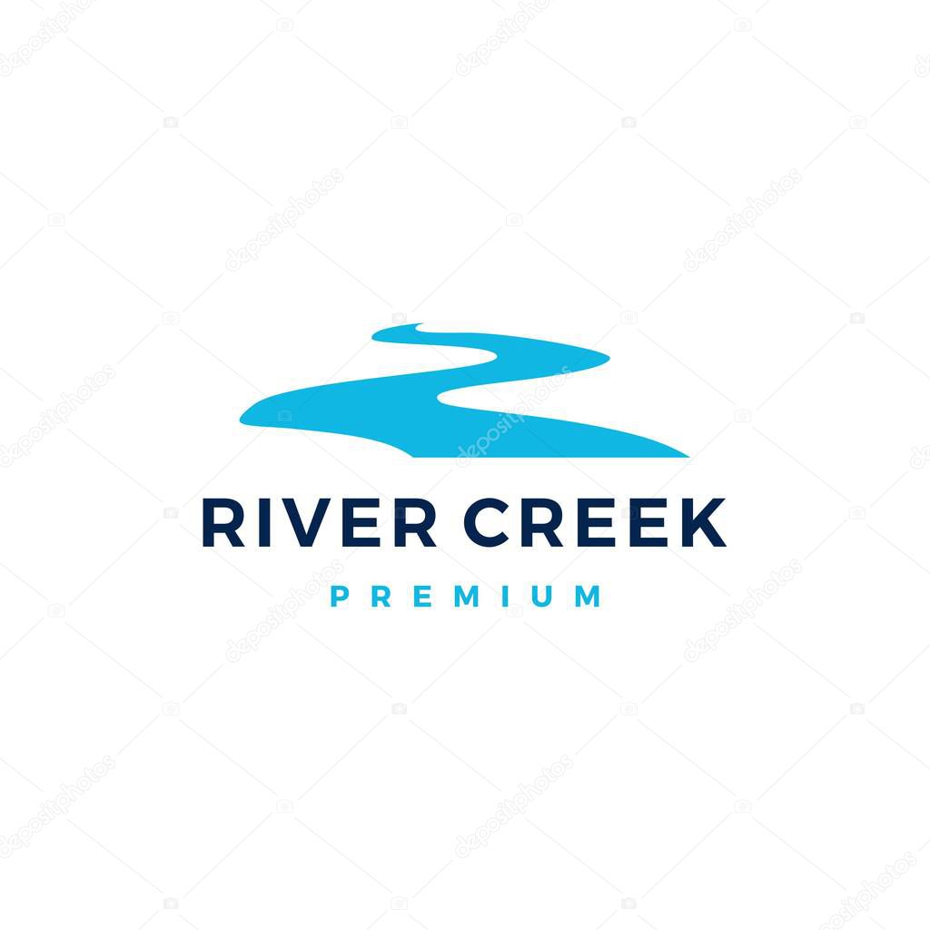 River creek logo vector icon illustration
