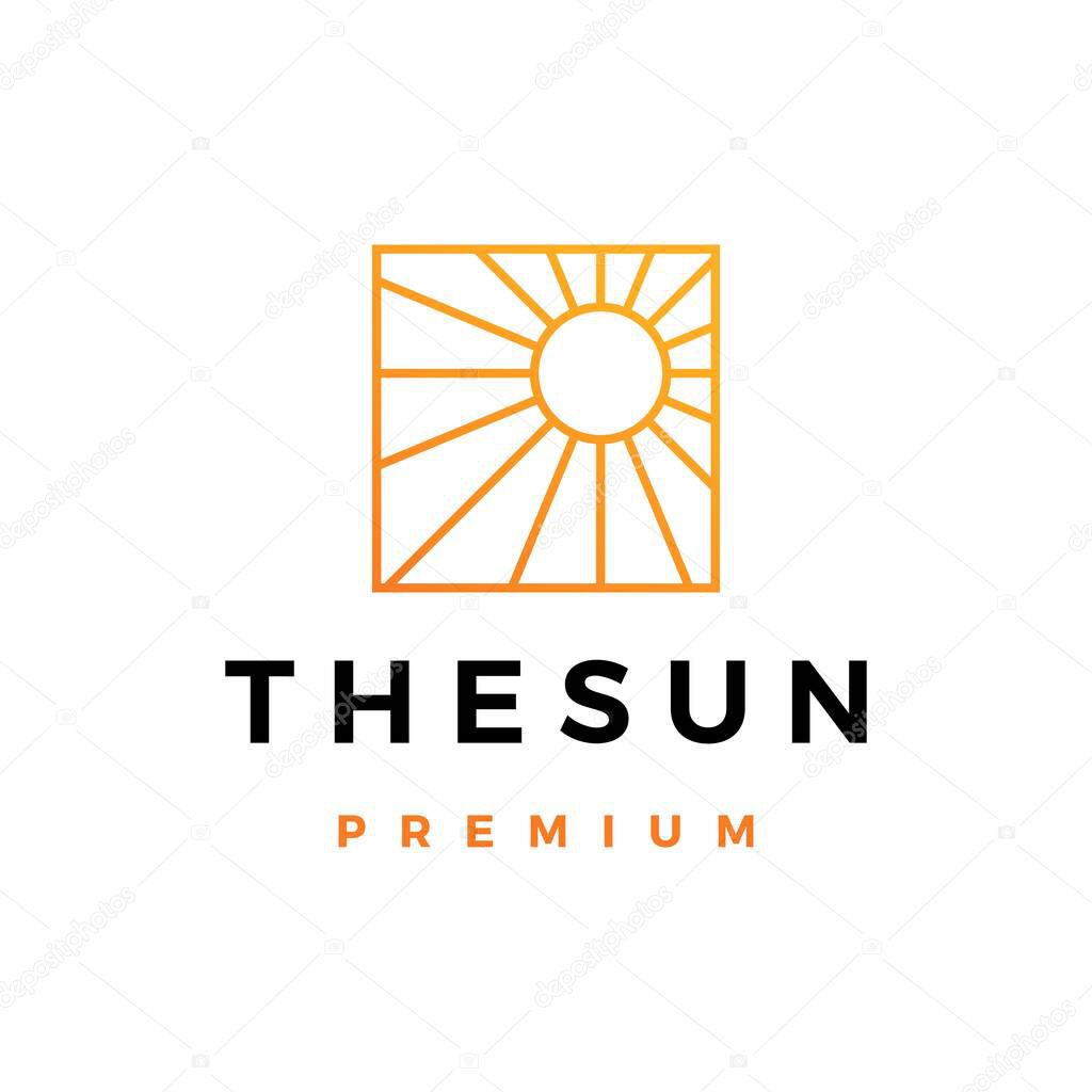 Sun logo vector icon illustration