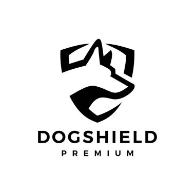 köpek kalkanı k9 logo vektör resimleme