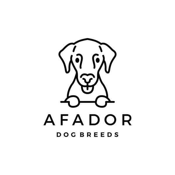Afador Dog Breed Logo Vector Icon Illustration — Stock Vector