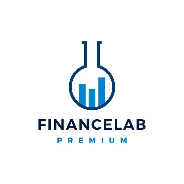 Financiën Lab Logo Vector Pictogram Illustratie — Stockvector