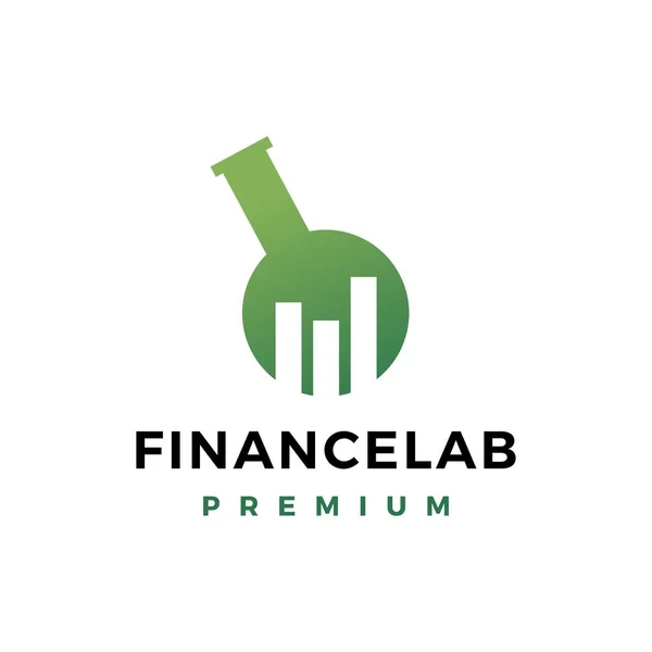 Financiën Lab Logo Vector Pictogram Illustratie — Stockvector