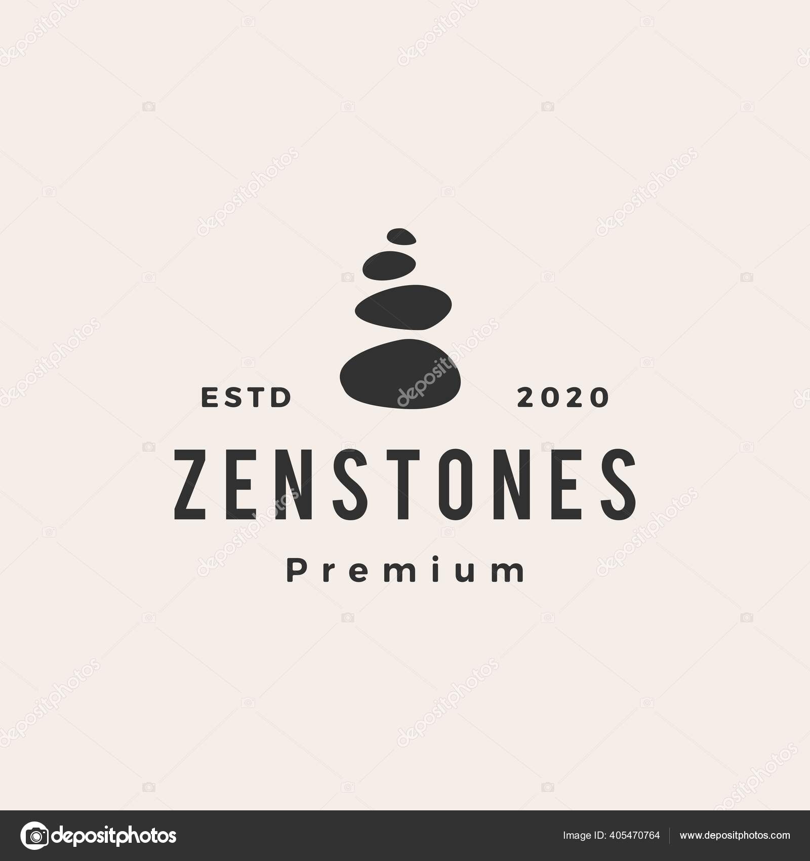 Zen Stones Hipster Vintage Logo Vector Icon Illustration Vector Image By C Gagavastard Vector Stock