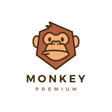 maymun goril logo vektör çizimi