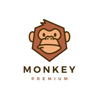 monkey chimp gorilla logo vector icon illustration clipart