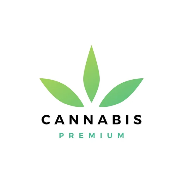 Logotipo Cannabis Vector Icono Ilustración — Archivo Imágenes Vectoriales