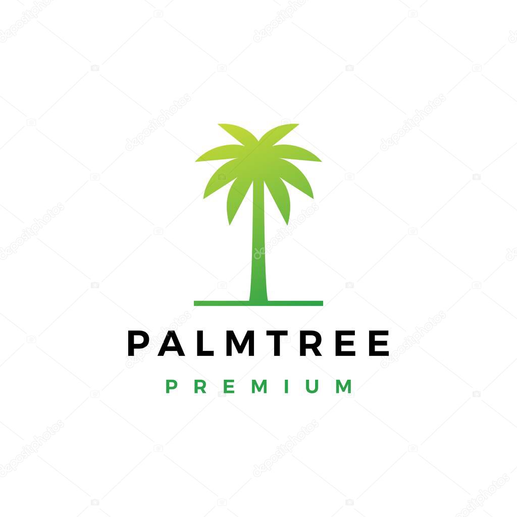 Palm tree logo vector icon illustration