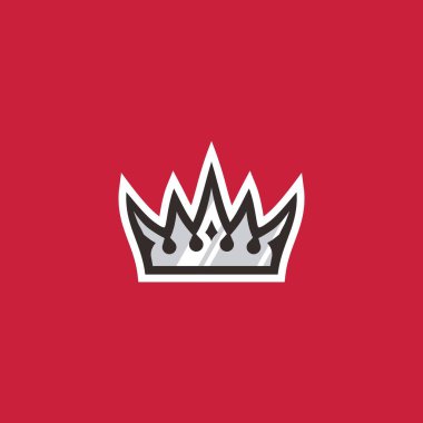 Kral Crown spor logo vektör resimleme