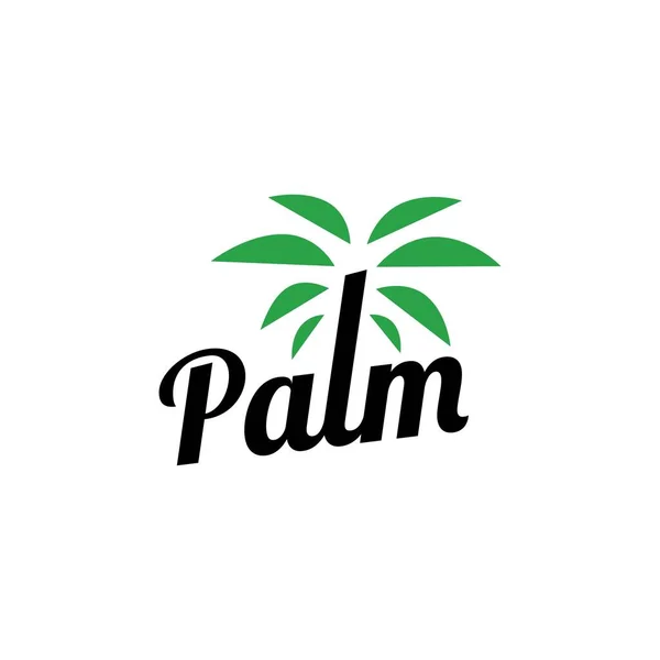 Illustration Vectorielle Icône Logo Palmier — Image vectorielle