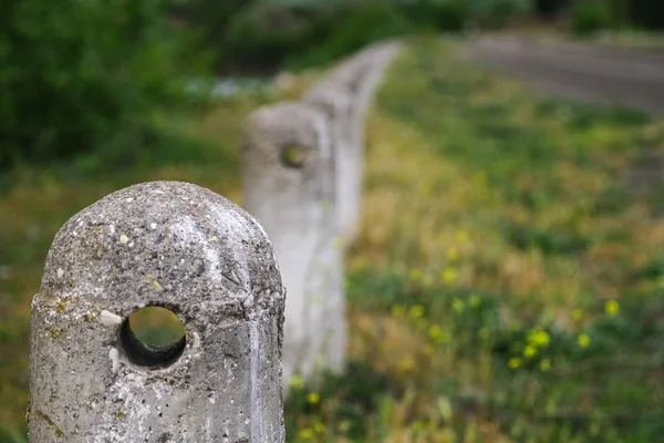 Beton Palen Sequentiële Watervallen Scherptediepte — Stockfoto