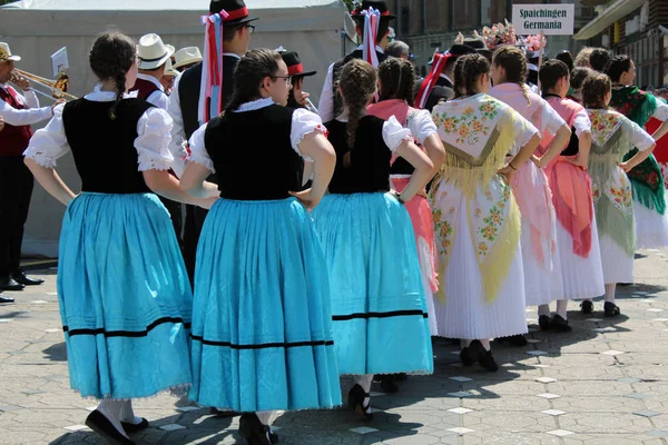 Timisoara Timis Romania Czerwca 2019 Młodzi Niemieccy Tancerze Schwaben Banat — Zdjęcie stockowe