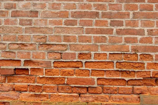 Oude Rode Baksteen Muur Achtergrond — Stockfoto