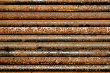 paslı metal borular doku