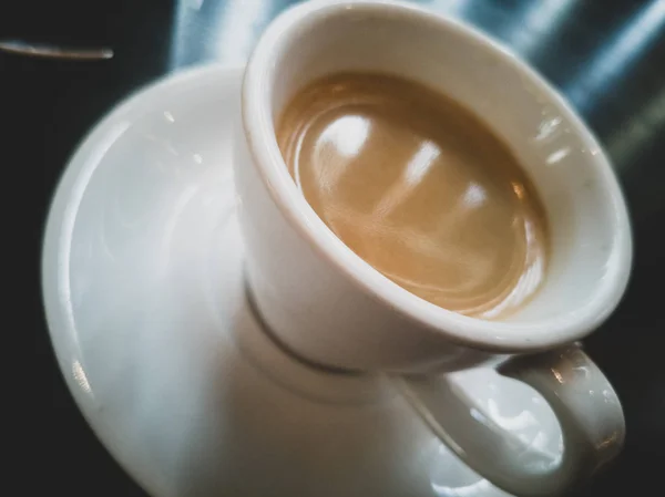 Cup Coffee Dark Table — Stock Photo, Image