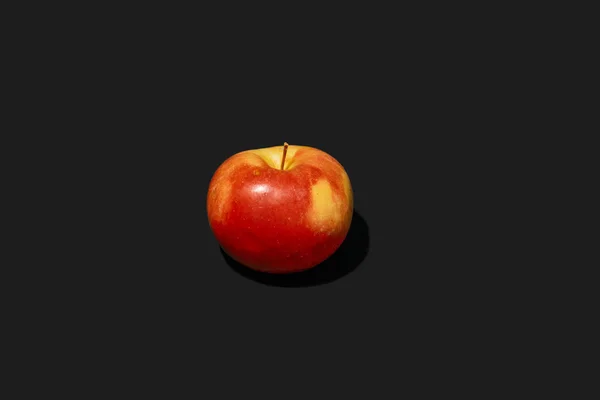 Äpple Svart Bakgrund — Stockfoto