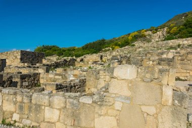 Rodos'taki antik Kamiros Akropol ününe ait kalıntılar.