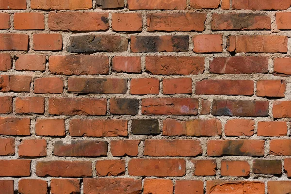 Alte orangefarbene Ziegelmauer. Ziegelmauer, Mauerwerk Textur, Mauerwerk pa — Stockfoto