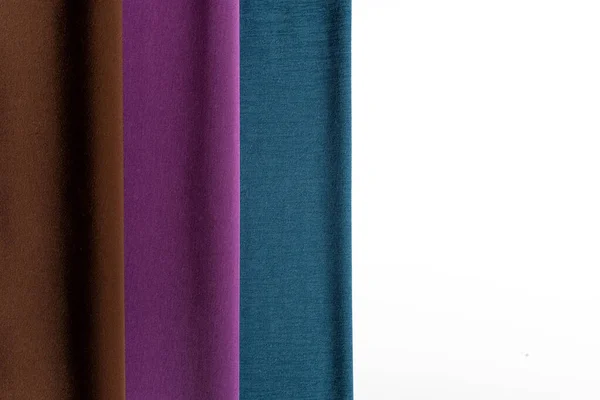 Verschiedene Farben Holzmaterialien Flach Gelegt Hintergrund Textilmuster — Stockfoto
